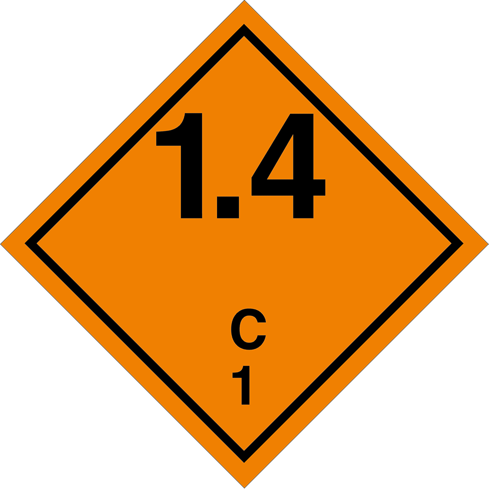 Gefahrgutaufkleber Klasse 1.4 C