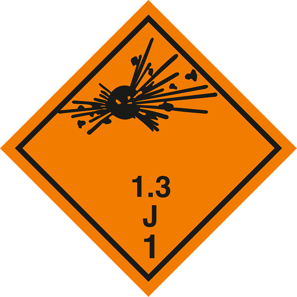 Gefahrgutaufkleber Klasse 1.3J