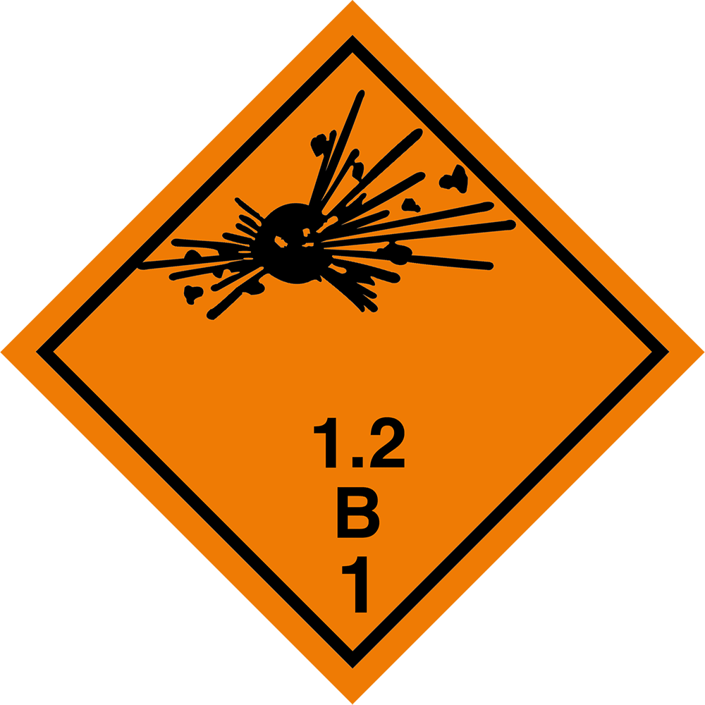 Gefahrgutaufkleber Klasse 1.2B