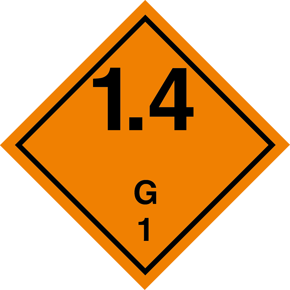 Gefahrgutaufkleber Klasse 1.4G EXPLOSIV