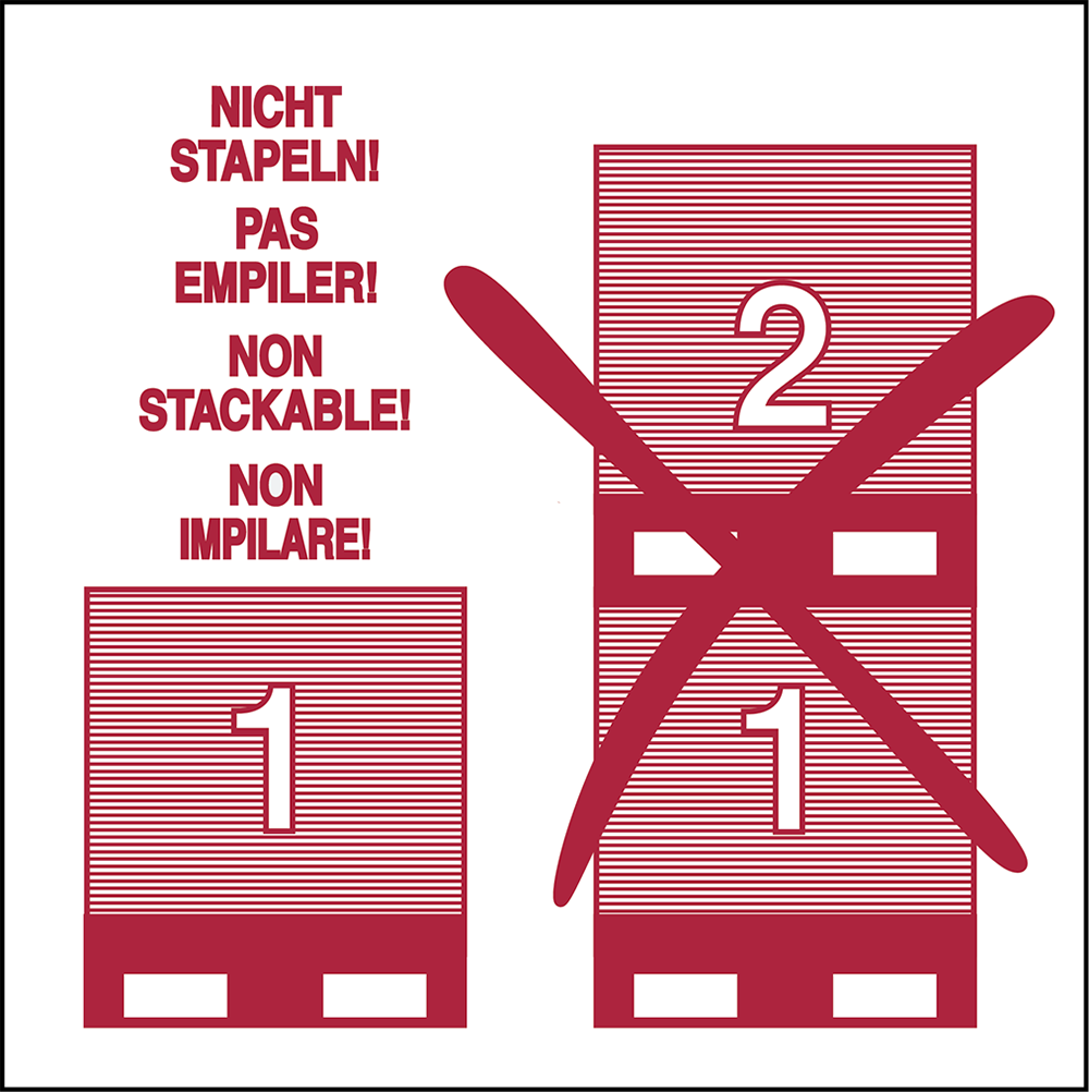 Abfertigungskennzeichen Nicht Stapeln Non Stockable