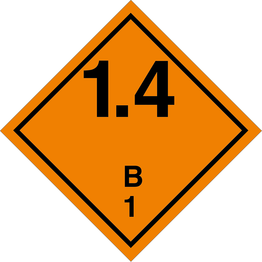 Gefahrgutaufkleber Klasse 1.4 B