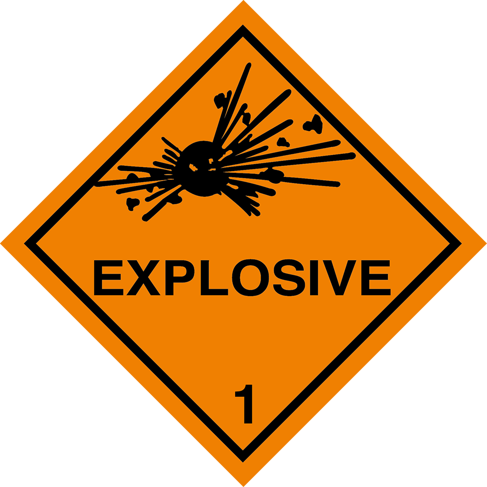 Gefahrgutaufkleber Klasse 1 EXPLOSIVE